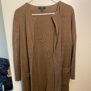 J. Crew Brown Linen Long Sweater - XXS